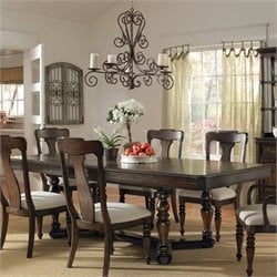 Pulaski Saddle Ridge Dining Table in Aged Pecan Finish