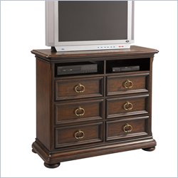 Pulaski Sedona Valley Media Chest in Rustic Saddle Finish