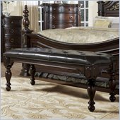 Pulaski Cassara Bed Bench in Cordovan Finish
