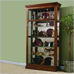 Pulaski Fawn Oak II Spindle Finish Curio Cabinet
