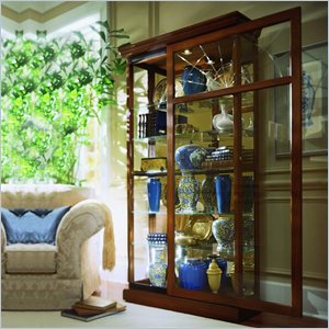 Pulaski Fawn Oak II Sun Burst Finish Curio Cabinet