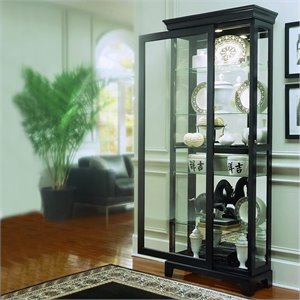 Pulaski Oxford Black Curio Cabinet