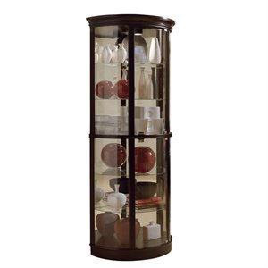Pulaski Chocolate Cherry II 32 Inch Wide Half Round Curio Cabinet