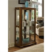 Pulaski Pepper Oak Mantel Curio Cabinet