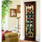 Pulaski Victorian Cherry 80 Inch Tall Corner Curio Cabinet