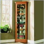 Pulaski Golden Oak II 80 Inch Tall Corner Curio Cabinet