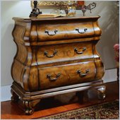 Pulaski 3 Drawer Bombe Accent Chest in Carmel Scroll Finish