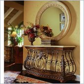 Pulaski Spanish Bronze Bombe Console Table