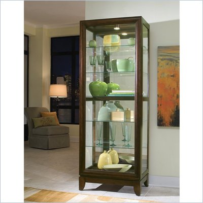 Pulaski Chocolate Cherry Curio Cabinet