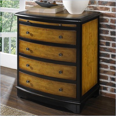 Pulaski 4 Drawer Accent Chest in Black Multi Finish