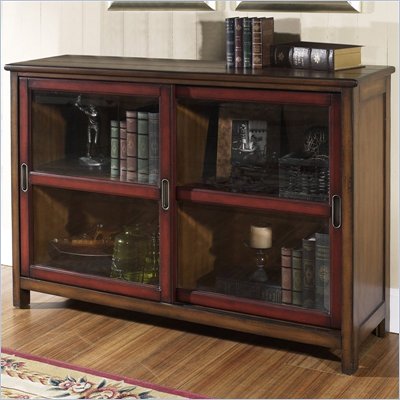 Pulaski Accents Barrister Wood Bookcase in Mission Red