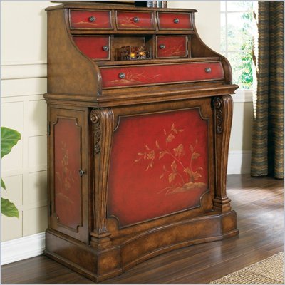 Pulaski Accents Secretary Desk in Brown/Red