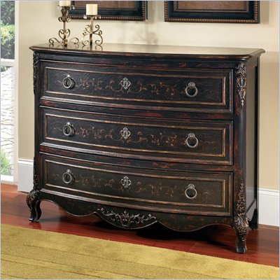 Pulaski Accents 3 Drawer Accent Chest in Versailles Black Finish