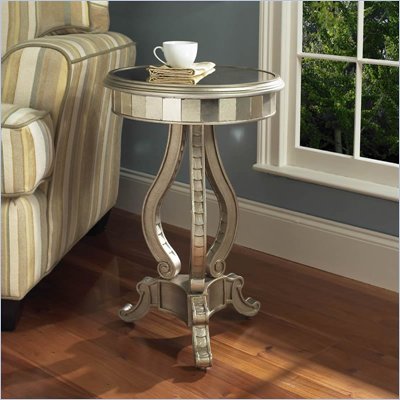 Pulaski Accents Mirrored Pedastal Table in Fantasy finish