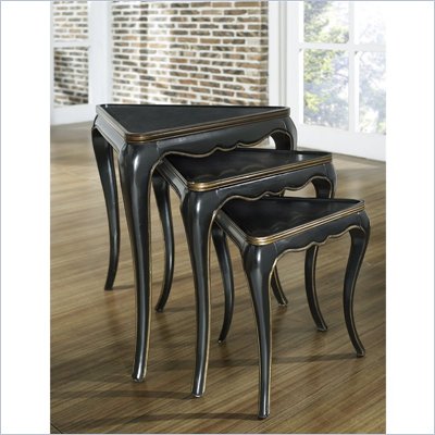 Pulaski Accents Nesting Table in Black Gold Finish