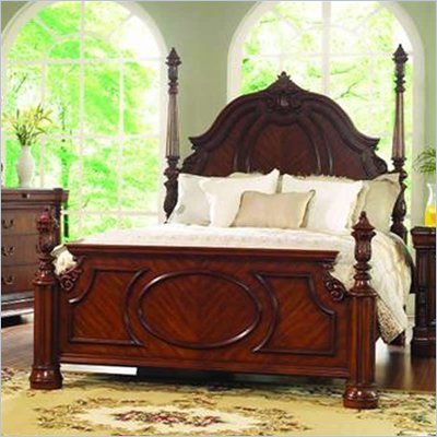 Pulaski Beckenham Poster Bed with Leaf Carving