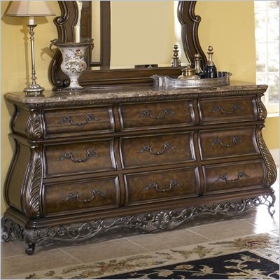 Pulaski Birkhaven 9 Drawer Dresser in Lush Mocha Finish