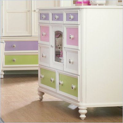 Pulaski Build-A-Bear Pawsitively Yours Kids Bureau Double Dresser in Vanilla