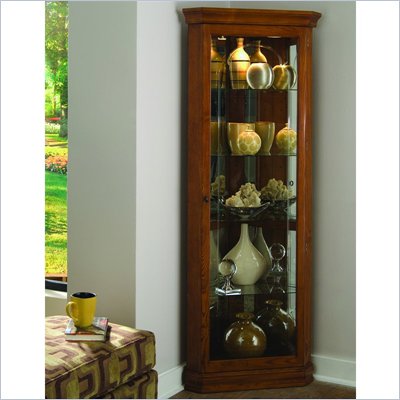 Pulaski Golden Oak II 72" Corner Curio Cabinet