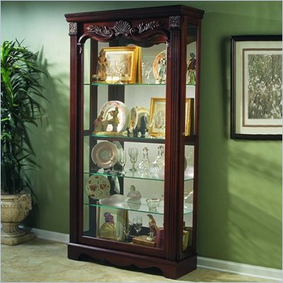 Pulaski Cappuccino Cherry Curio Cabinet