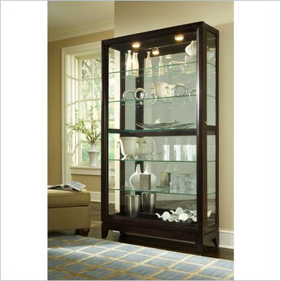 Pulaski Chocolate Cherry 46 Inch Wide Curio Cabinet