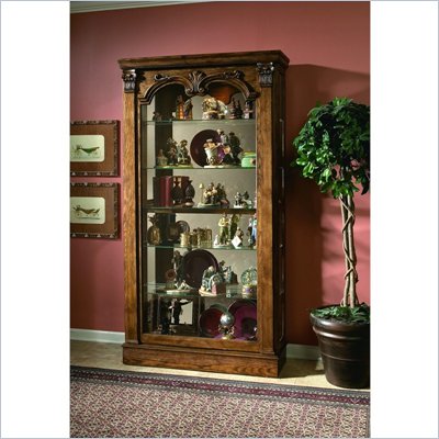 Pulaski Pepper Oak Curio Cabinet