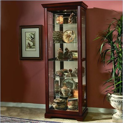 Pulaski Victorian Cherry Curio Cabinet