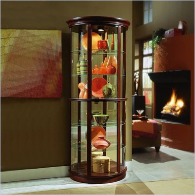 Pulaski Preference 32 Inch Wide Half Round Curio Cabinet