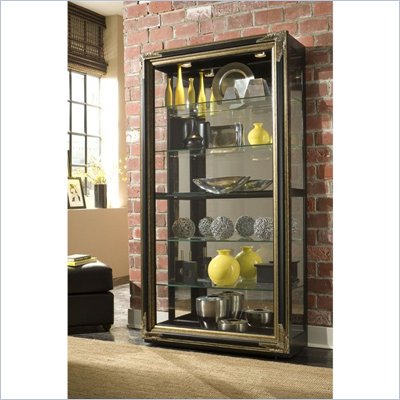 Pulaski Oxford Black Decorative Door Frame Curio Cabinet