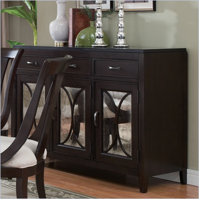 Pulaski Plaza Square Buffet with Laminated Black Granite Top