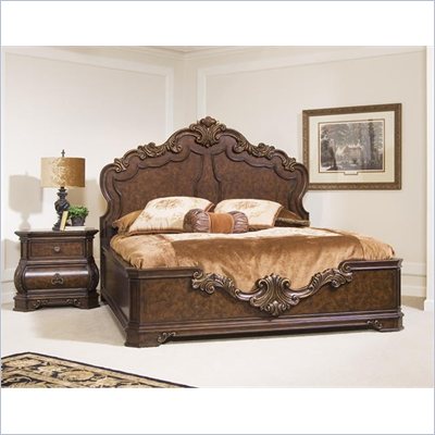 Pulaski Wellington Manor Panel Bed 3 Piece Bedroom Set in Cherry
