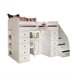 Berg Furniture Sierra Space Saver Wood Loft Bed with 2 Chests, Desk and Storage Stairs