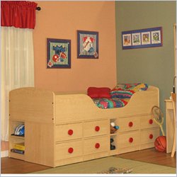 Berg Furniture Sierra High Jr Captain's Bed with Storage Drawers by Berg Furniture
