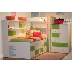 Berg Furniture Sierra Low Jr Captain's Bed with Storage Drawers by Berg Furniture