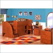 Berg Furniture Sierra Twin Captains Bed with Pull-out Desk and Stairs