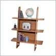 ADD TO YOUR SET: Berg Furniture Ladder 3 Shelf Wood Bookcase in Chestnut