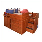Berg Furniture Sierra Full Captain's Bed with Cabinet and Stairs