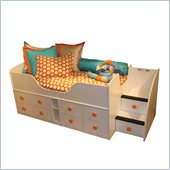 Berg Furniture Sierra Full Size High Jr. Captain's Bed with Stairs