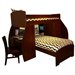 Berg Furniture Sierra Twin Over Twin Wood Loft Bunk Bed with Desk & Storage