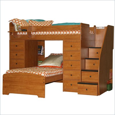 Berg Furniture Sierra Space Saver Twin Over Twin Bunk Bed