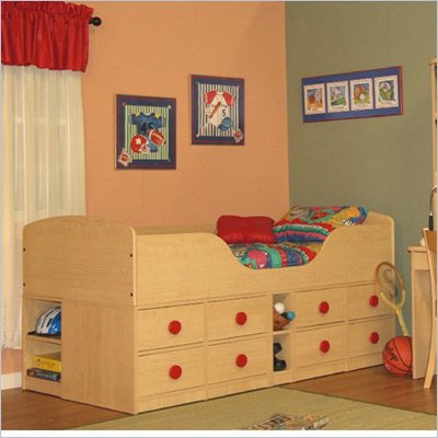Berg Furniture Sierra High Jr Captain's Bed with Storage Drawers