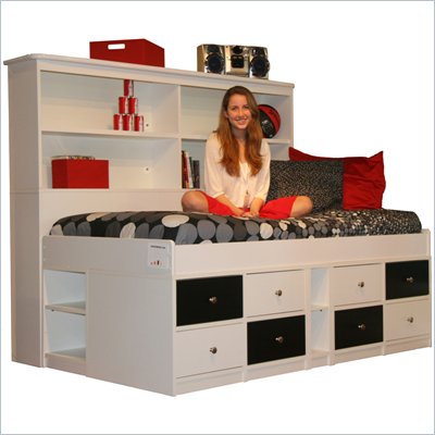 Berg Furniture Sierra Low Jr Captain's Bed with Storage Drawers