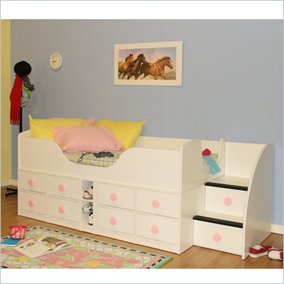 Berg Furniture Sierra High Jr. Captain's Bed with Storage Stairs