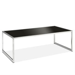 Avenue Six Yield Black Glass Top Coffee Table