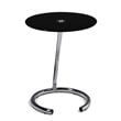 ADD TO YOUR SET: Avenue Six Chrome End Table with Black Glass Top