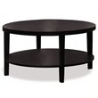 ADD TO YOUR SET: Avenue Six Merge 36 Inch Round Espresso Coffee Table