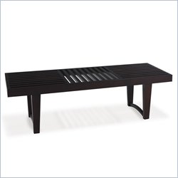 Avenue Six Boulevard Slat Bench in Espresso