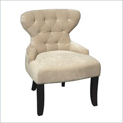 Avenue Six Curves Hourglass Chair in Vintage Linen