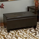 Avenue Six Detour Storage Bench in Espresso