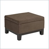 Avenue Six Regent Ottoman in Easy Walnut
